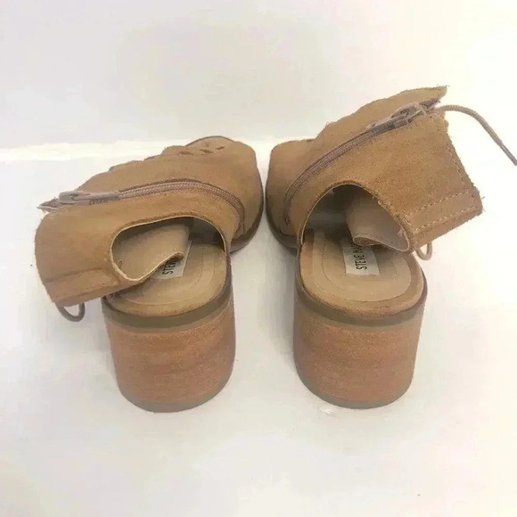 Steve Madden Adeline Booties Sandals Brown Suede Leather Women's Size 10 - Picture 4 of 14